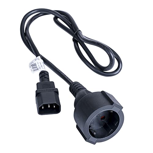 AKYGA AK-PC-13A Power Cable Schuko 3-Pin IEC C14 / EU CEE 7/4 15 1.0 m Black von AKYGA
