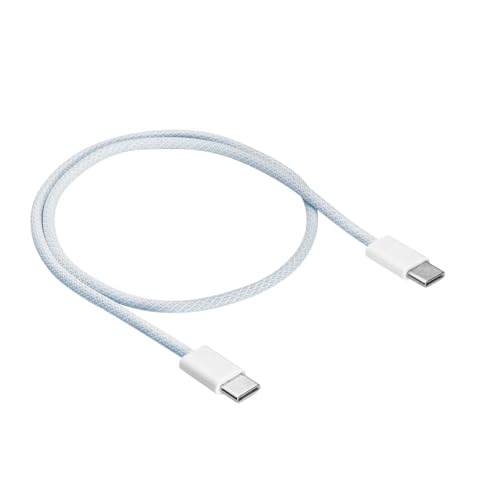 AKYGA AK-USB-50 USB C Kabel 60W, Schnellladekabel für iPhone 15, iPad Pro Samsung Galaxy, universelle Kompatibilität, Nylongeflecht Datenkabel (50cm) Weiß von AKYGA