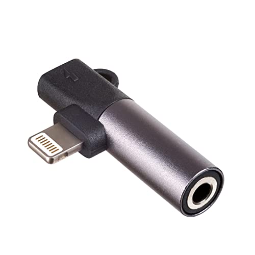 AKYGA Headphone Adapter AK-AD-63 Lightning to Lightning/Jack 3.5 mm for iPhone, Schwarz von AKYGA