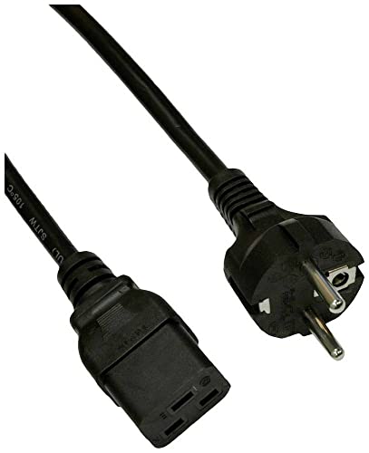 Akyga AK-UP-06 Netzkabel für Server UPS Hot-Plug Hot-Swap Stromkabel Erweiterung IEC C14 / C15 1.8 m, Kaltgerätekabel schwarz, Cu 100% Kupfer, 3x1 mm2 HQ von AKYGA