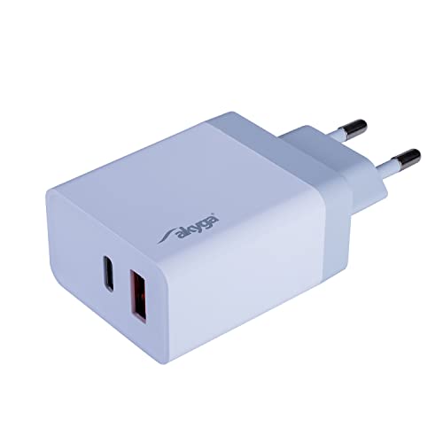 Akyga Universal Handy Ladegerät AK-CH-13 Charger USB-C USB-A PD Quick Charge 3.0 5-12V / 1.5-3A Weiß 36W von AKYGA