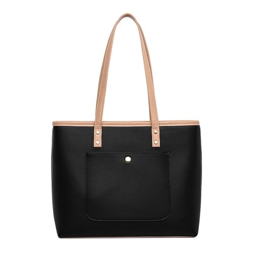 AKbik Laptoptasche Für Frauen, 13,3 14 15,6 Zoll Computertasche, Aktentasche Für Arbeit Schule Business Tasche (Color : Black, Size : 15.6-16.1 inch) von AKBIK