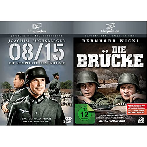 08/15 - Die komplette Filmtrilogie [3 DVDs] & Die Brücke (Bernhard Wicki) - Filmjuwelen [DVD] [Special Edition] von AL!VE AG