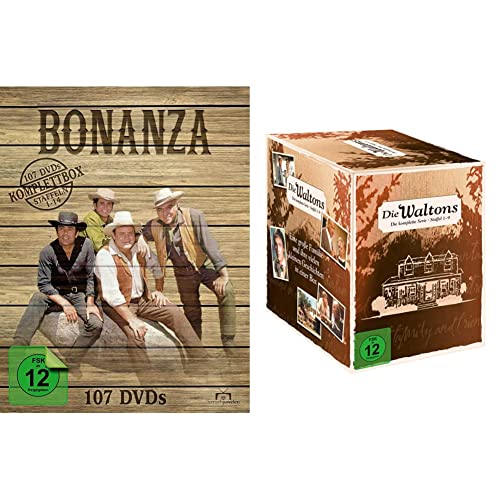Bonanza - Komplettbox, Staffeln 1-14 (107 Discs) & Die Waltons – Die komplette Serie (Staffel 1-9) (exklusiv bei Amazon.de) [Limited Edition] [58 DVDs] von AL!VE AG