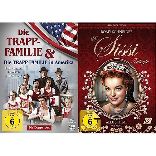 Die Trapp-Familie & Die Trapp-Familie in Amerika - Doppelbox (Filmjuwelen) [2 DVDs] & Sissi Trilogie - Purpurrot-Edition - Filmjuwelen [3 DVDs] von AL!VE AG