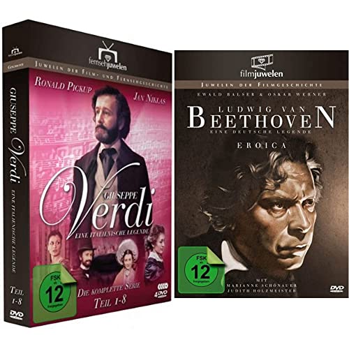 Giuseppe Verdi - Eine italienische Legende: Teil 1-8 (Fernsehjuwelen) [4 DVDs] & Ludwig van Beethoven - Eine deutsche Legende (%22Eroica%22) - Filmjuwelen von AL!VE AG