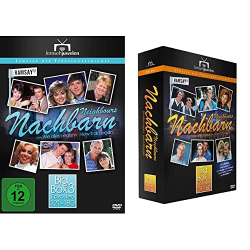 Nachbarn / Neighbours - Big Box 3 (Folge 121-180 + Booklet) (8 DVDs) & Nachbarn/Neighbours - Big Box 1: Episoden 1-60 + 6 Star-Episoden (Fernsehjuwelen) [12 DVDs] von AL!VE AG