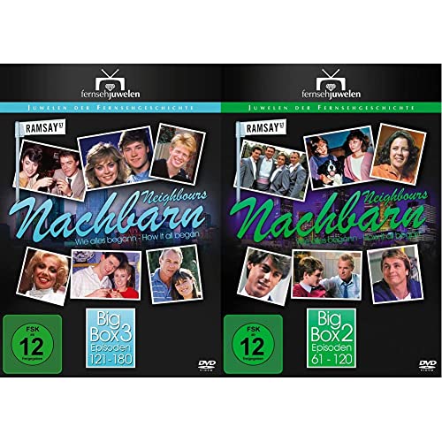 Nachbarn / Neighbours - Big Box 3 (Folge 121-180 + Booklet) (8 DVDs) & Nachbarn / Neighbours - Big Box 2 [8 DVDs] von AL!VE AG