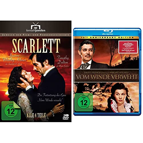 Scarlett (1-4) - Die Fortsetzung des Epos %22Vom Winde verweht%22 (Fernsehjuwelen) [2 DVDs] & Vom Winde verweht - 70th Anniversary Edition [Blu-ray] von AL!VE AG