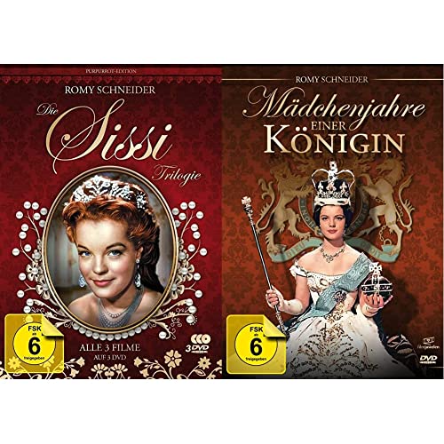 Sissi Trilogie - Purpurrot-Edition - Filmjuwelen [3 DVDs] & Mädchenjahre einer Königin (Romy Schneider) - Filmjuwelen von AL!VE AG