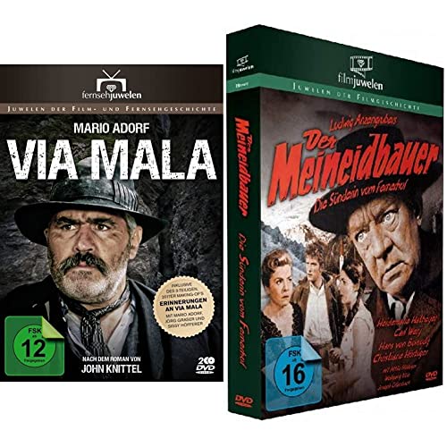 Via Mala (1-3) - Der Dreiteiler mit Mario Adorf plus Extras (Fernsehjuwelen) [2 DVDs] & Der Meineidbauer - nach Ludwig Anzengruber (Filmjuwelen) von AL!VE AG