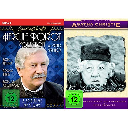 Agatha Christie: Hercule Poirot-Collection (Mord à la Carte + Mord mit verteilten Rollen + Tödliche Parties) (Pidax Film-Klassiker) [3 DVDs] & Agatha Christie Collection - Miss Marple [4 DVDs] von AL!VE