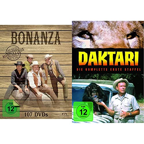 Bonanza - Komplettbox, Staffeln 1-14 (107 Discs) & Daktari: Die komplette erste Staffel [4 DVDs] von AL!VE