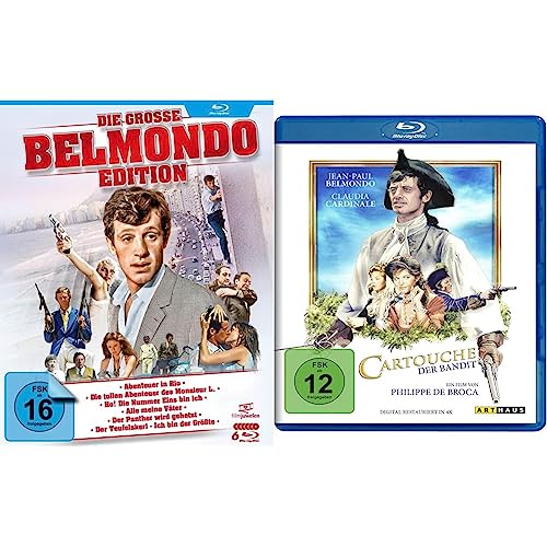 Die große Belmondo-Edition (u.a. Abenteuer in Rio, Monsieur L., Der Teufelskerl, Der Panther wird gehetzt) [Blu-ray] & Cartouche, der Bandit [Blu-ray] von AL!VE