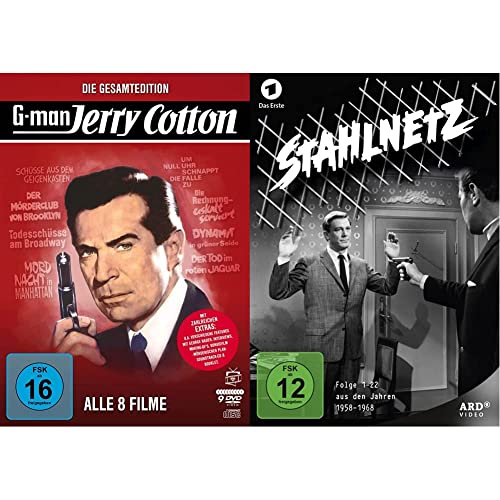 Jerry Cotton - Die Gesamtedition: Alle 8 Filme (Filmjuwelen) [9 DVDs] (inkl. Soundtrack-CD) & Stahlnetz - Gesamtbox [9 DVDs] von AL!VE
