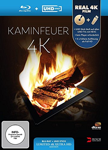 Kaminfeuer 4K (Ultra-HD Stick in Real 4K + Blu-ray) - Limited Edition [Blu-ray] von AL!VE