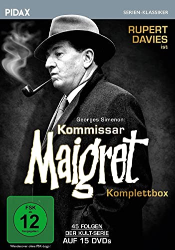 Kommissar Maigret - Komplettbox / 45 Folgen der legendären Kult-Serie mit Rupert Davies nach den Romanen von Georges Simenon (Pidax Serien-Klassiker) [15 DVDs] von AL!VE AG