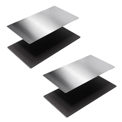 ALadrs Harz-3D-Drucker-Flex-Bauplatte,7,72 x 4,96 Zoll, flexible Federstahlplatte und magnetische Basisplattform für ELEGOO Saturn LCD-Harz-3D-Drucker, 196 x 126 mm, 2 Stück von ALADRS