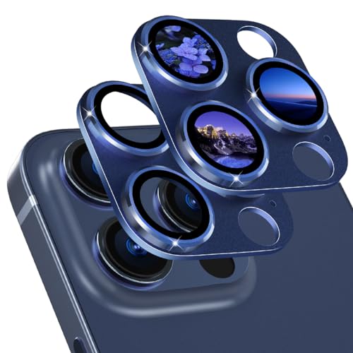 ALAFLY [2 Stück Kameraschutz für iPhone 15 Pro/iPhone 15 Pro Max, Legierung Metall 9H Panzer Schutz Glas Kamera Bildschirm Schutz, Kratzfest, Ultra-Klar, Blasenfrei Starke Adsorption, Blau ALAFLY [2 Stück Kameraschutz für iPhone 15 Pro/iPhone 15 Pro Max, Legierung Metall 9H Panzer Schutz Glas Kamera Bildschirm Schutz, Kratzfest, Ultra-Klar, Blasenfrei Starke Adsorption, Blau von ALAFLY