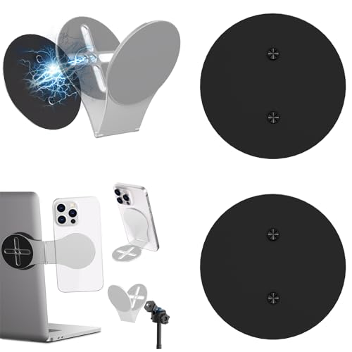 ALAFLY Magnetische Handyhalterung aus Metall mit 6,35 mm Schraube [Handyhalter nicht im Lieferumfang enthalten], einfache Verwendung Ihrer Handyhalterung überall, Laptop/Auto/Schreibtisch/Stativ/Wand, von ALAFLY