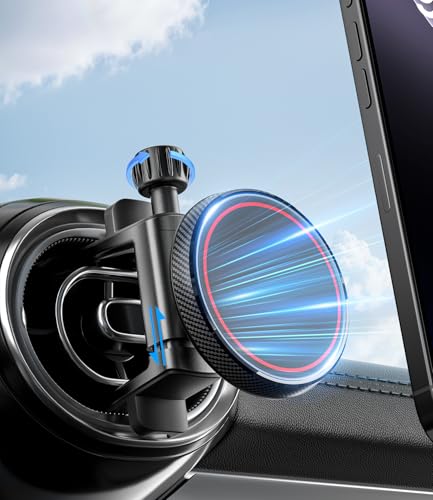 ALAFLY Magnetische Handyhalterung Auto Lüftung für Mercedes Benz A/B/C/E/G/GLA/GLK Mini Cooper [Runde Lüftung Clip], Starke KFZ Telefonhalterung Kompatibel mit MagSafe iPhone 16 15 14 13 12 Serie von ALAFLY