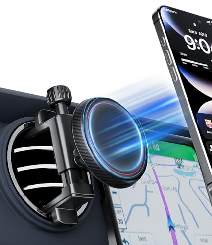 ALAFLY Magnetische runde Handyhalterung für Jeep Wrangler JL (2018–2023) Gradiator (2020–2024) Kompass (2009–2016), Lüftungsschlitz-Autohalterung, kompatibel mit MagSafe für iPhone 16, 15, 14, 13, 12 von ALAFLY