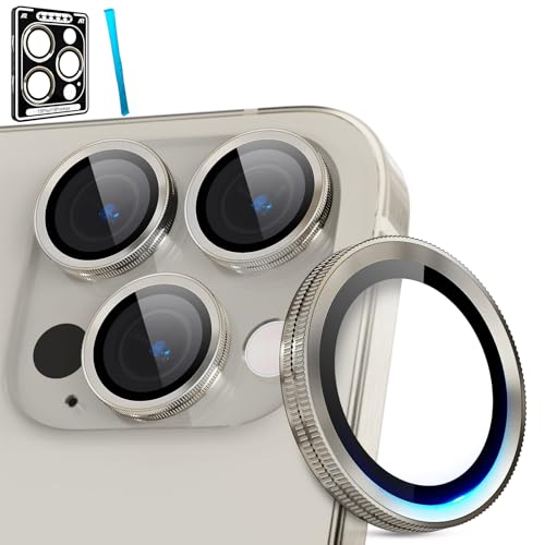 ALAFLY für iPhone 15 Pro - iPhone 15 Pro Max Kameraschutz, [Neuartiges Objektiv-Design] Individuelle Dekoration Kamera Linse Schutzfolie, Einzigartige HD Camera Protector für 15pro/15 ProMax, Gold von ALAFLY