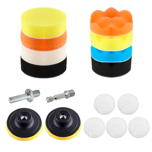 17 Polieraufsatz Akkuschrauber Auto Set, Polierschwamm 80mm Polierschwämme Pads Set, Auto Polierpads Polierset, Polieraufsatz für Winkelschleifer Polierauflage Polieren Schleifen Wachsen 17 Polieraufsatz Akkuschrauber Auto Set, Polierschwamm 80mm Polierschwämme Pads Set, Auto Polierpads Polierset, Polieraufsatz für Winkelschleifer Polierauflage Polieren Schleifen Wachsen von ALAHUGYEF