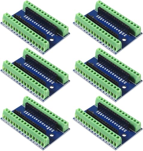 ALAMSCN 6 Stück Nano Terminal Adapter I/O Shield Erweiterungskarte kompatibel mit Arduino von ALAMSCN