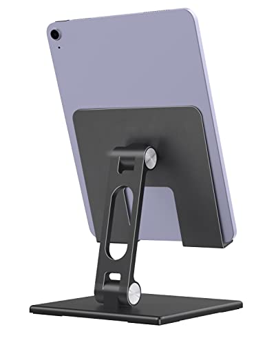 ALASHI Tablet Ständer, Verstellbare Tablet Halterung, Faltbarer Tablet ständer Handy Ständer Tisch Tablet Halter Dock für 7 bis 13,3 Zoll Tablets,Schwarz von ALASHI