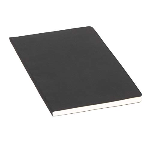 ALASSIO 1132 - Notizbuch im DIN A5 Format, Kladde mit 64 Seiten, Papier liniert, Einband in schwarz matt, Gebundener Notizblock ideal für Leder Buchhüllen, Schreibmappen und Organizer von ALASSIO