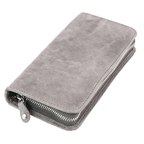 Alassio 2639 - Stiftetui für 3 Schreibgeräte, Lederetui für Stifte, Kugelschreiber oder Füllfederhalter, Lederetui mit Verschluss, Schreibgeräteetui aus Leder, Stifte Etui ca. 17,5 x 8 x 2,5 cm, grau Alassio 2639 - Stiftetui für 3 Schreibgeräte, Lederetui für Stifte, Kugelschreiber oder Füllfederhalter, Lederetui mit Verschluss, Schreibgeräteetui aus Leder, Stifte Etui ca. 17,5 x 8 x 2,5 cm, grau von ALASSIO