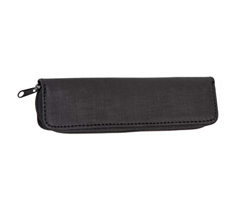 Alassio 2731 - Schreibgeräteetui aus Polyester, Etui in schwarz, Stiftetui ca. 17 x 5 x 2 cm, kompaktes Stoffetui mit Stiftschlaufen für 2 Schreibgeräte von ALASSIO