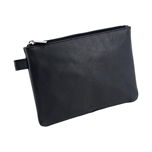 Alassio 42233 - Bank-Utensilientasche, Banktasche aus Leder mit Reißverschluss, Transporttasche für Münzen, Geldscheine und Wertsachen, Money Pouch, Multifunktionstasche ca. 23 x 16 cm, schwarz Alassio 42233 - Bank-Utensilientasche, Banktasche aus Leder mit Reißverschluss, Transporttasche für Münzen, Geldscheine und Wertsachen, Money Pouch, Multifunktionstasche ca. 23 x 16 cm, schwarz von ALASSIO