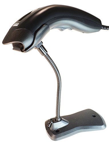 Albasca USB Handscanner MK-1000 Barcode-Scanner -MIT STÄNDER- bis 390mm Leseabstand - 270 Scans/Sek. 32bit schnell, hochauflösend, liest auch die GS1 Codes von ALBASCA