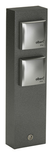 Albert 624400 Säule mit 2 Steckdosen anth.silb. von ALBERT