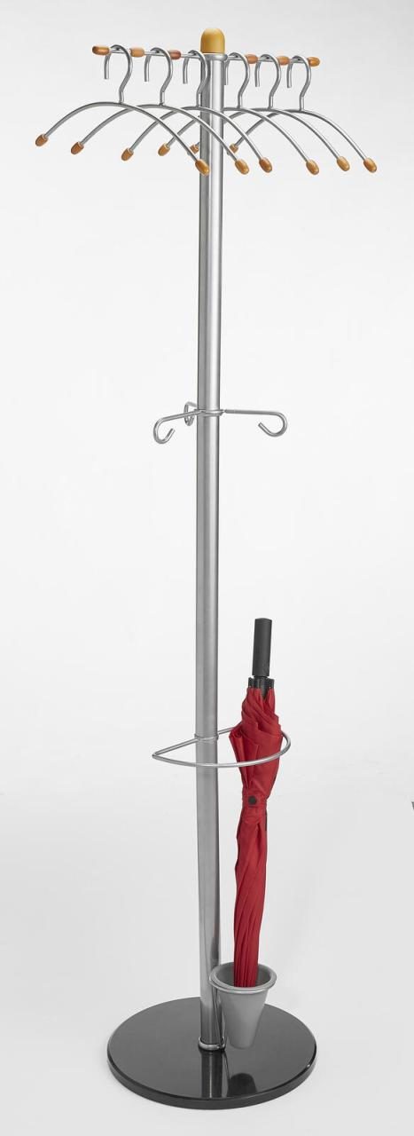 ALCO Kleiderständer silber Stahl Ø 48,0 x 178,0 cm 5 Haken ALCO Kleiderständer silber Stahl Ø 48,0 x 178,0 cm 5 Haken von ALCO