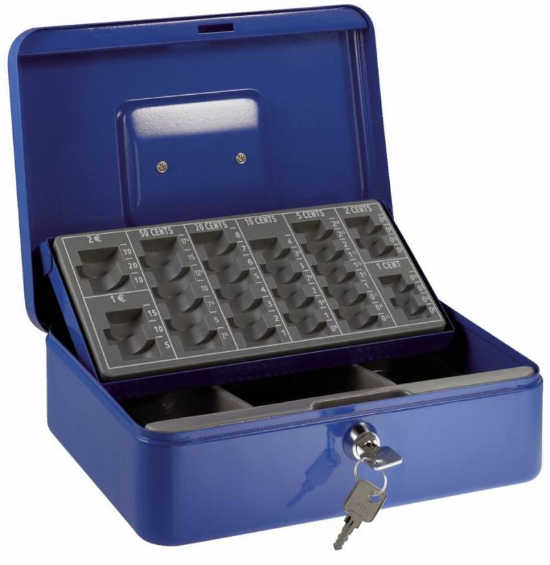 ALCO Geldkassette Geldzählkassette Euro BxTxH 250x180x90mm blau von ALCO