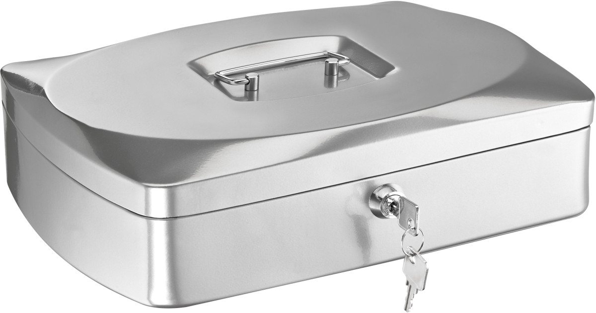 ALCO Geldkassette Geldkassette Stahlblech mit Schloss 330x235x90mm silber. ALCO Geldkassette Geldkassette Stahlblech mit Schloss 330x235x90mm silber. von ALCO