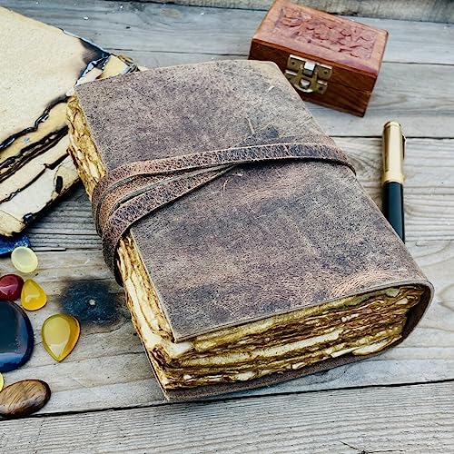 ALCRAFT Leather Journal Vintage Leather Bound Journal Handmade Antique Cover von ALCRAFT