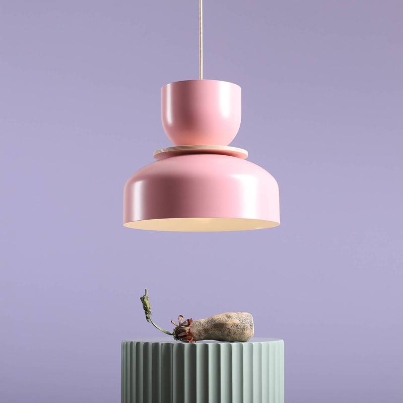 Hängeleuchte Uto, rosa, Metallschirm, 30 cm von ALDEX