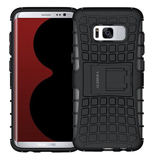 Samsung Galaxy S8 Hülle Handyhülle: Schutzhülle Silikon für Samsung S8-Schwarz von ALDHOFA