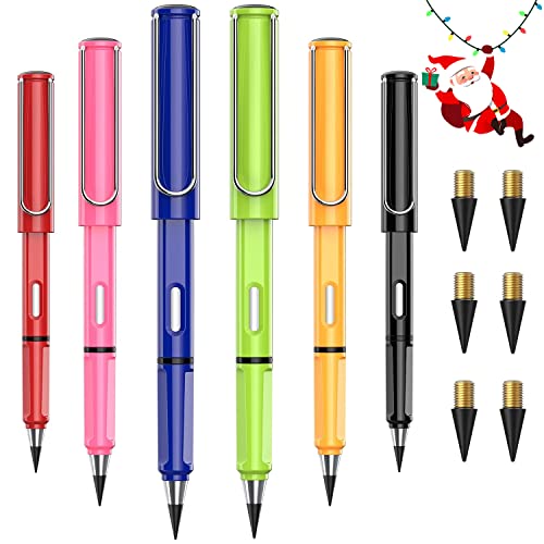 ALECPEA 6 STK Ewiger Bleistift, Tintenlose Bleistifte ewig mit auswechselbarem Graphitstift, – Magic Pencil, Unendlicher Bleistift mit edler Optik von ALECPEA
