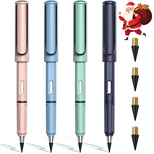 ALECPEA Ewiger Bleistift, 4 Stück Tintenloser, Langlebiger Magischer Bleistifte Set – Magic Pencil, Unendlicher mit edler Optik von ALECPEA