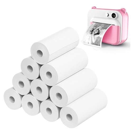 Thermopapier 10 Rollen Thermorollen 57mmx6m Nachfülldruckpapier Nachfüllpapier Mini Drucker Sticker Druck Papie Thermodrucker Papier für Sofortdruckkameras POS-Terminal von ALEEIK