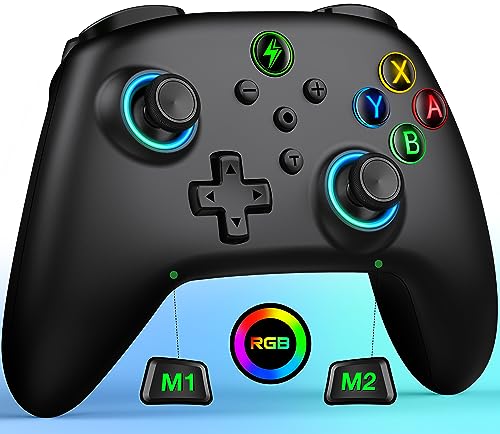 ALEEMTRY Switch Controller, Wireless Controller für Nintendo Switch, Pro Controller Switch mit RGB Licht/Programmierbare/Aufweckenfunktion, Switch Pro Controller für Nintendo Switch/Lite/OLED Konsole von ALEEMTRY