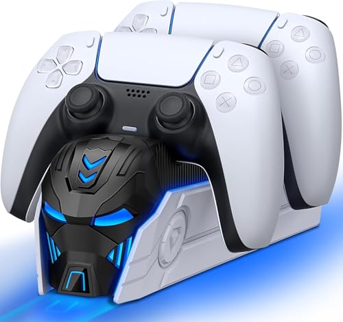 PS5 Controller Ladestation, PS5 Zubehör mit Cooles Aussehen für DualSense PS5 Controller, Ladestation für Playstation 5/Edge Controller PS5 Controller Ladestation, PS5 Zubehör mit Cooles Aussehen für DualSense PS5 Controller, Ladestation für Playstation 5/Edge Controller von ALEEMTRY