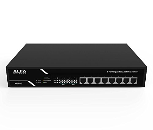 ALFA NETWORK APS08G - 8-Port Gigabit 802.3at PoE Desktop Switch von ALFA NETWORK