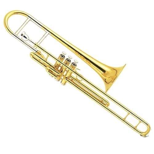 Altposaune Bb Tonart Instrument Erwachsene Anfänger Goldlack F Taste Kolbenventil Posaune von ALFAAL