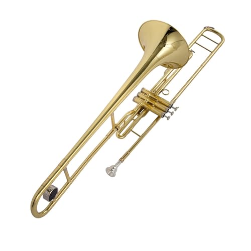 Altposaune Bb Tonart Instrument Standard Posaune B Dur Messing Vernickelt Goldlackiert von ALFAAL